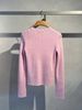  Áo len dài tay nơ hồng 