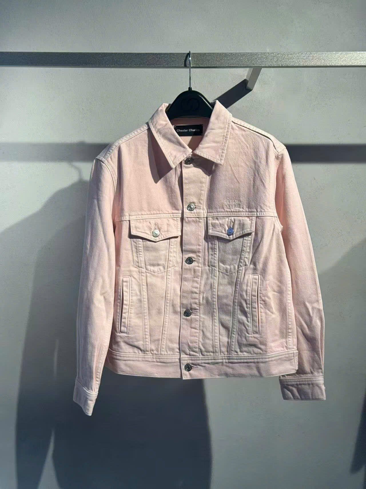  Áo khoác jean hồng 