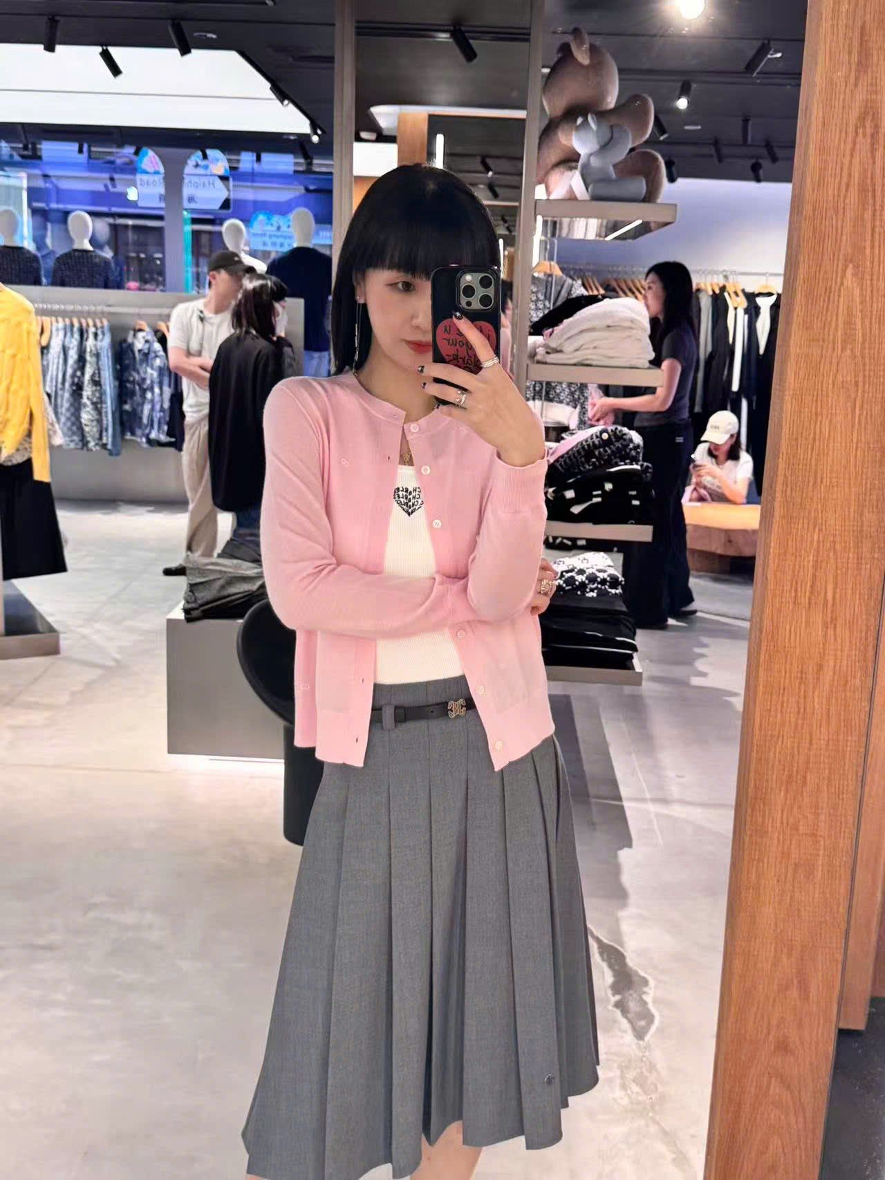  Áo CDG hồng nơ trắng 