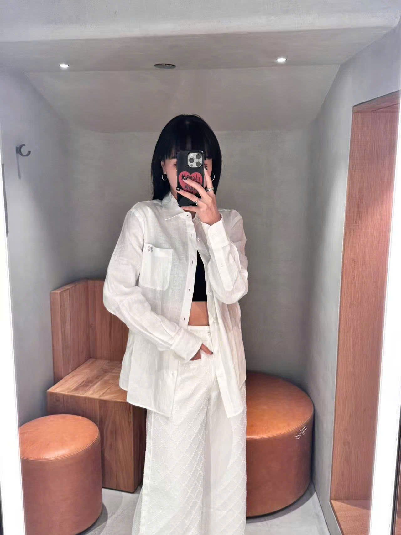  2.Áo Sơ mi LANK - trắng logo 1 nhỏ bên 