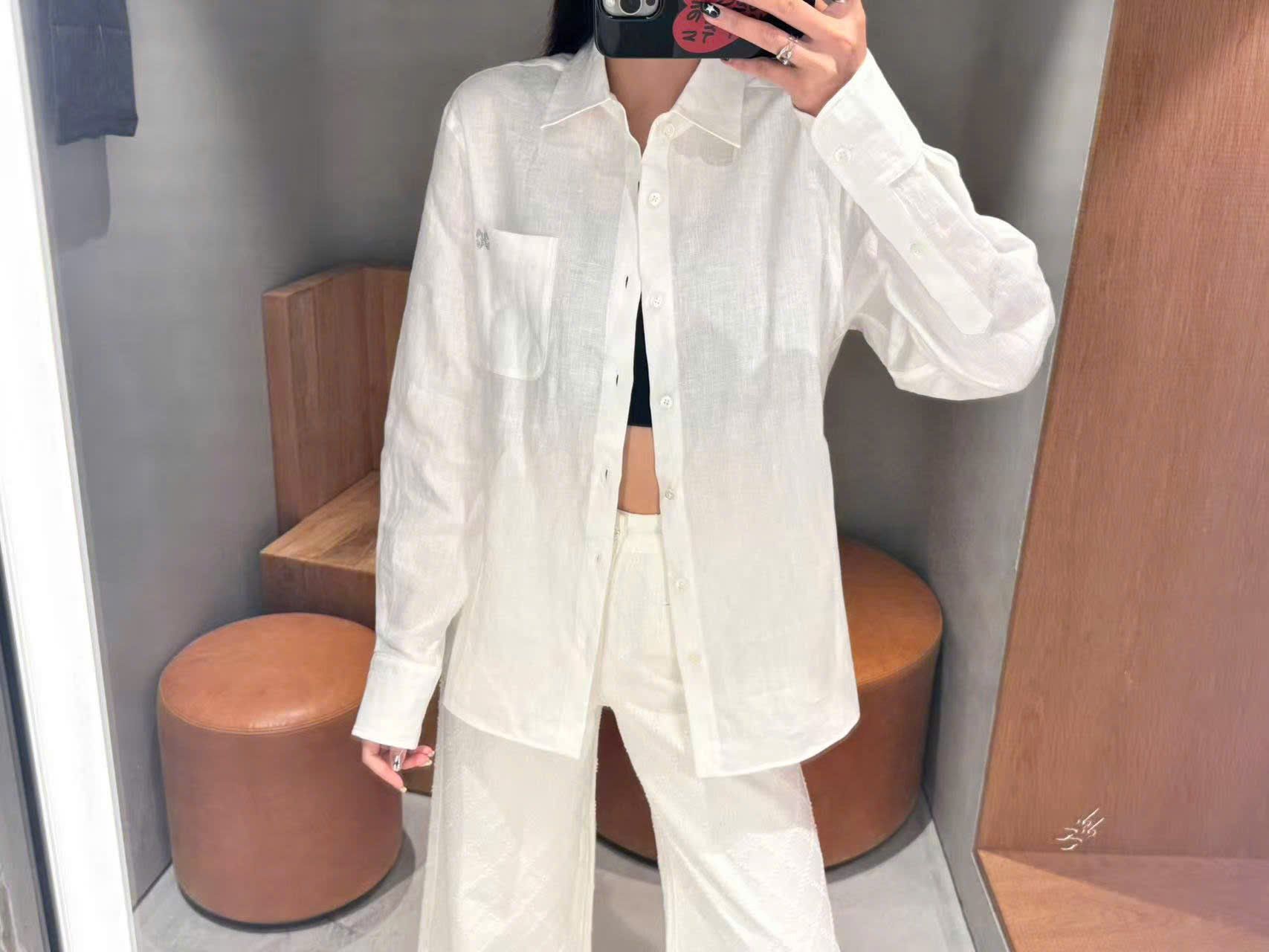  2.Áo Sơ mi LANK - trắng logo 1 nhỏ bên 