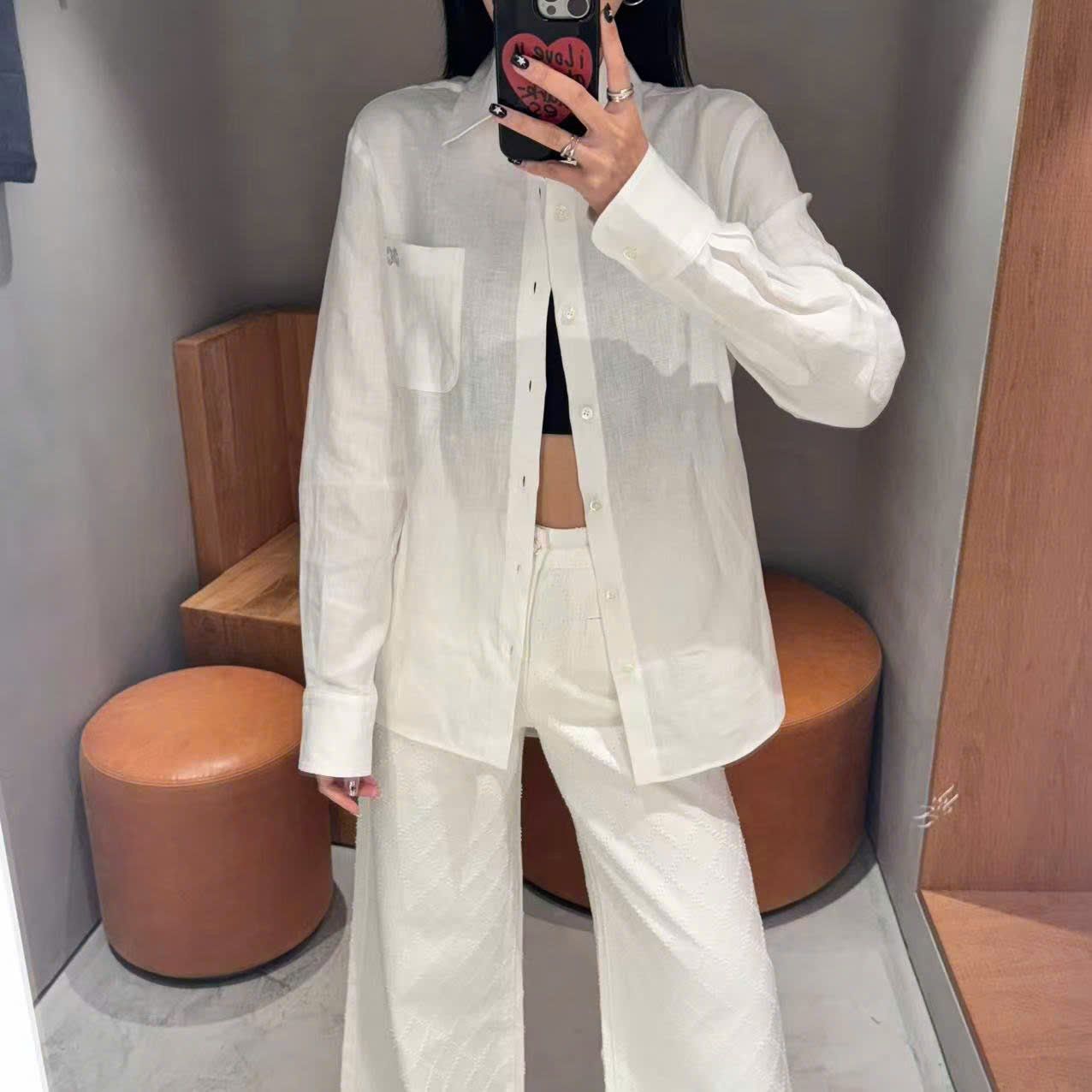  2.Áo Sơ mi LANK - trắng logo 1 nhỏ bên 