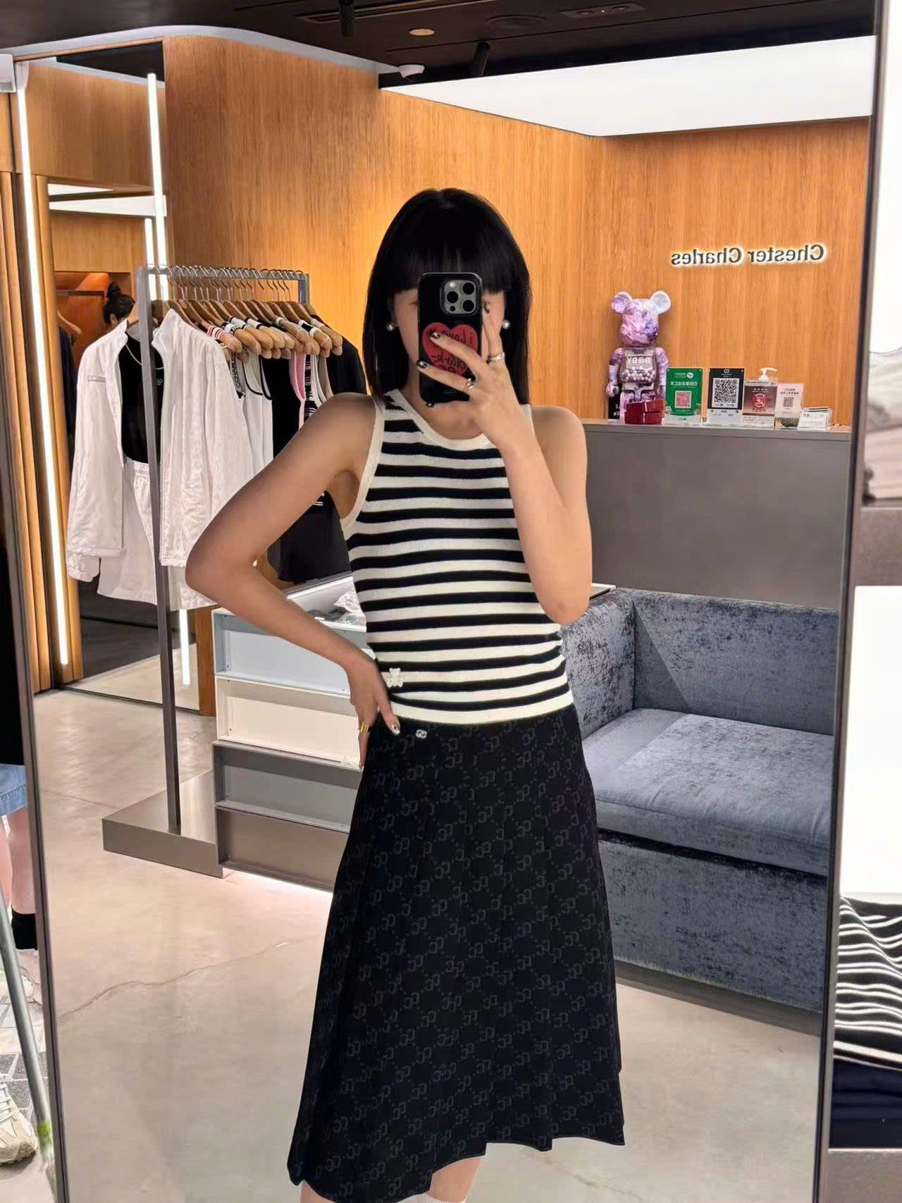  Áo 3 lỗ kẻ gấu trắng 