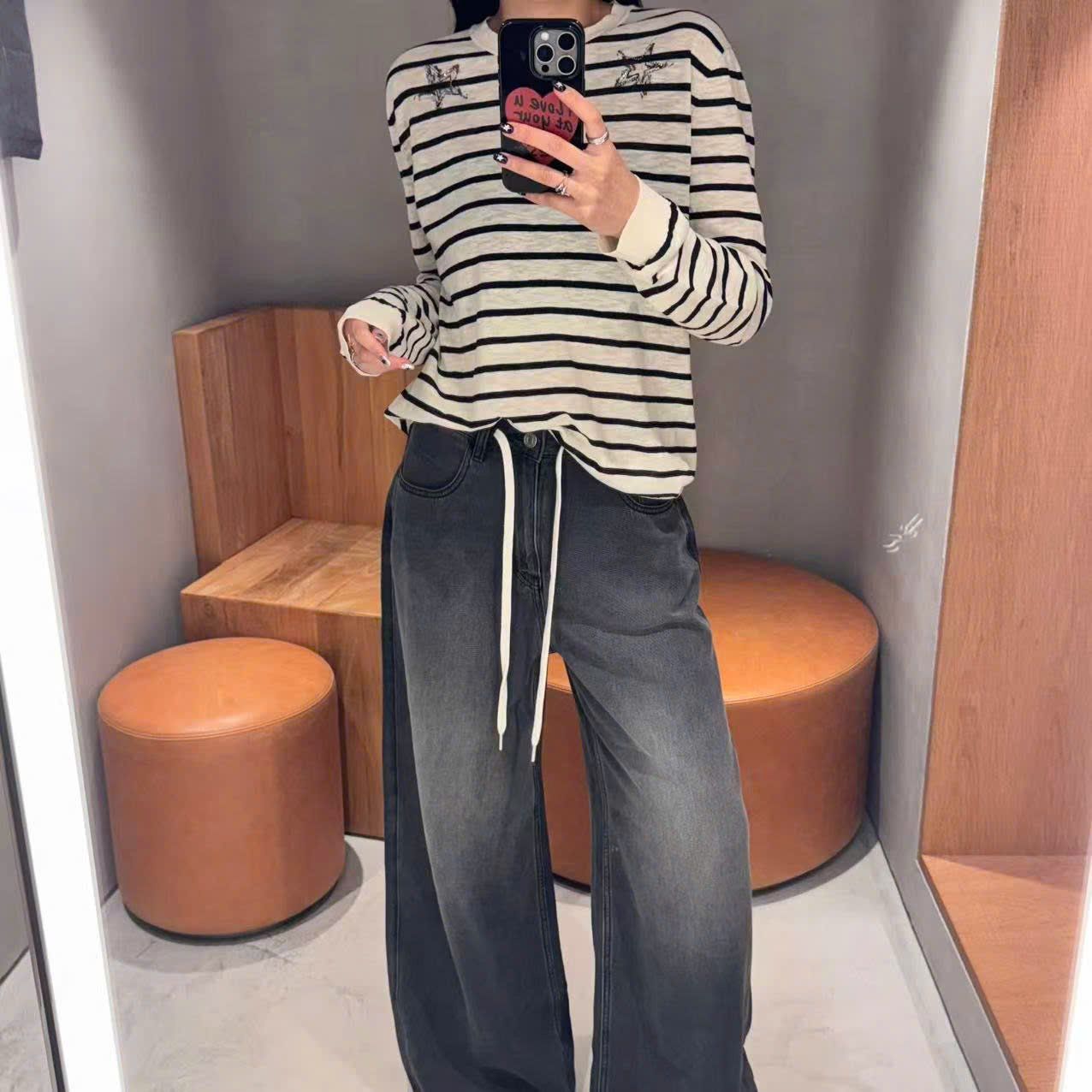  Áo kem kẻ dài tay , 3 ngôi sao ngực 