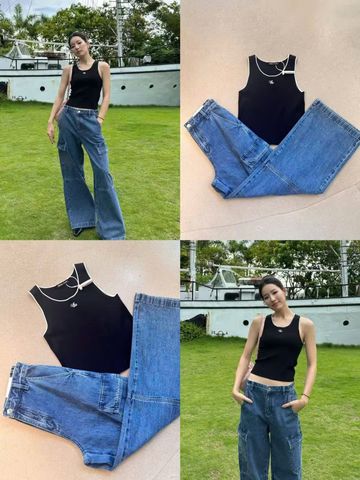  Áo 3 lỗ đen viền trắng 