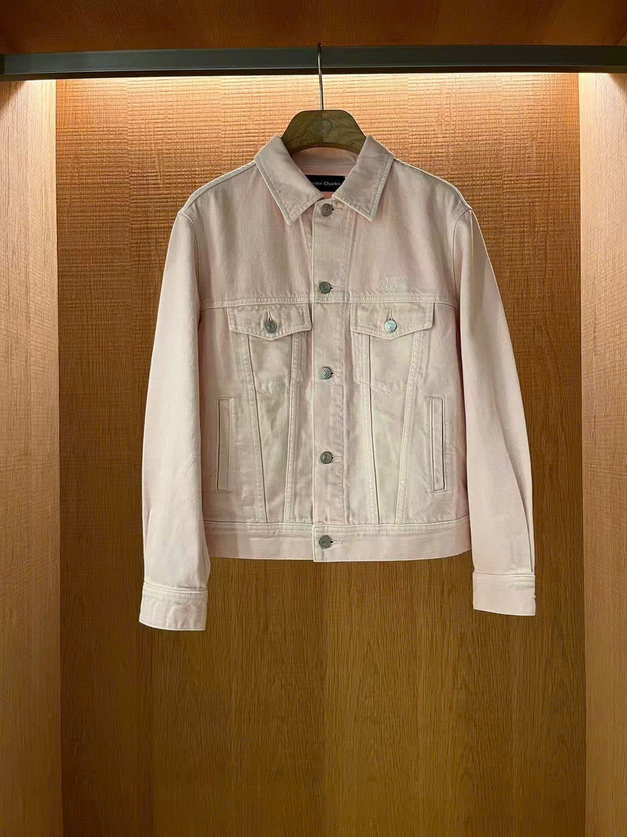  Áo khoác jean hồng 