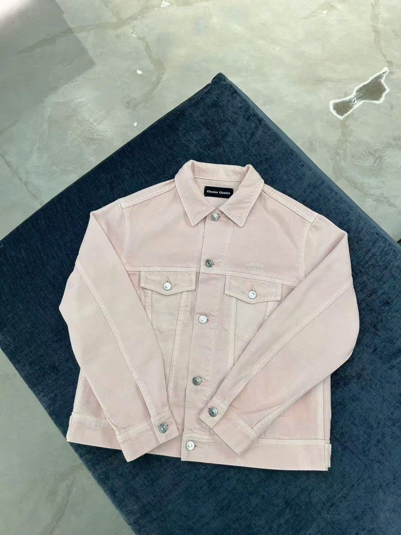  Áo khoác jean hồng 