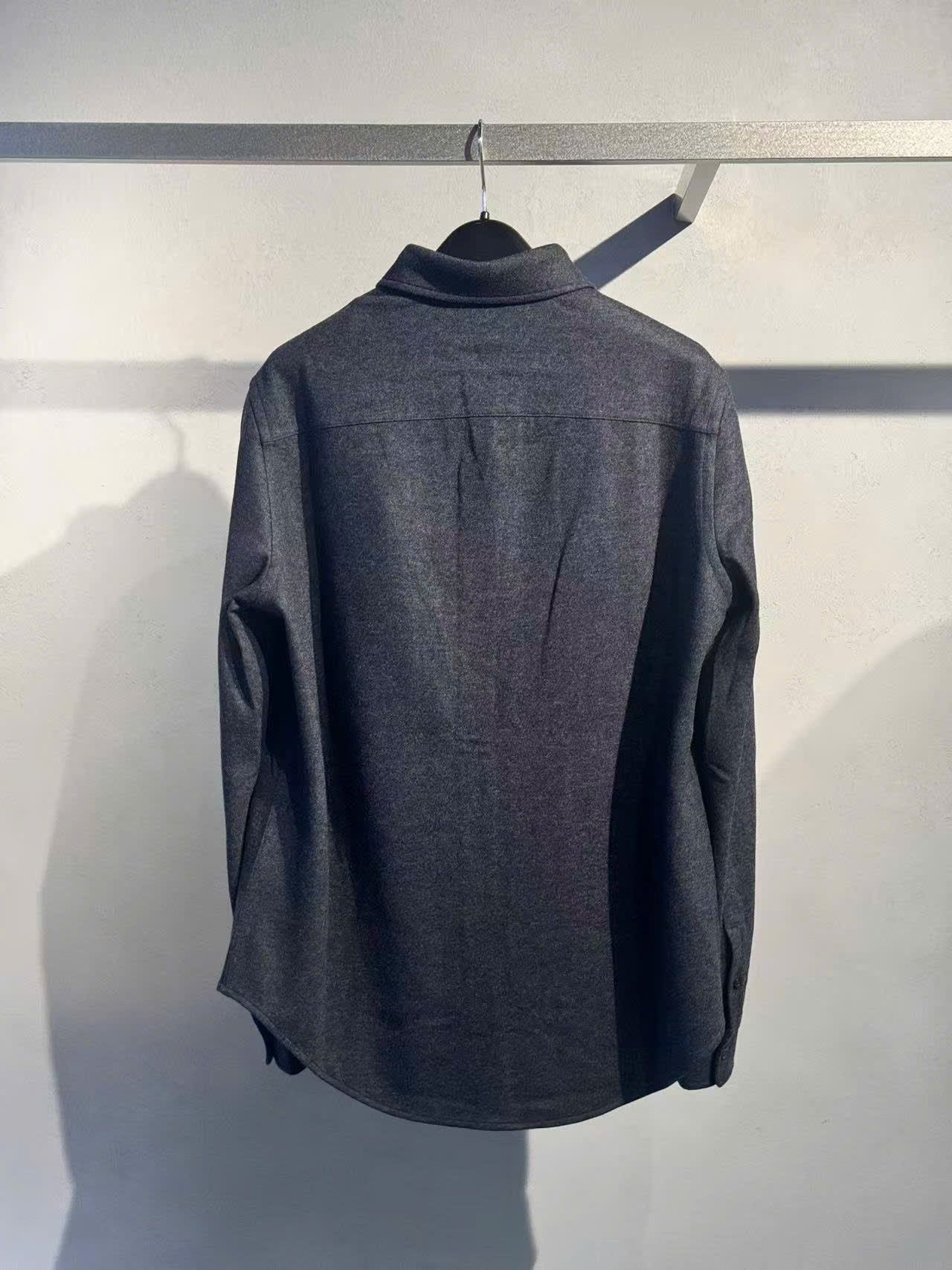  Bộ Áo sơ mi và chân váy dài cạp chun - xanh đen đậm set 