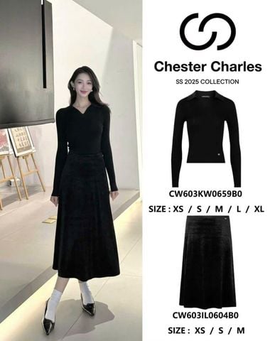  Áo dài tay đen cổ V, logo nhỏ 