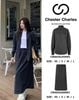  Bộ Áo sơ mi và chân váy dài cạp chun - xanh đen đậm set 