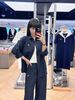  Bộ Áo sơ mi và quần vải cạp chun - Navy logo trắng set 