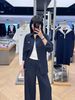  Bộ Áo sơ mi và quần vải cạp chun - Navy logo trắng set 