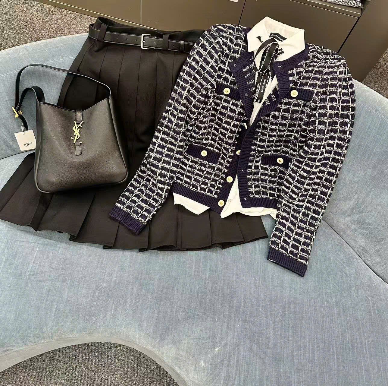  Áo CDG dài tay ô vuông 