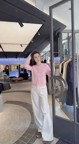  1.CDG hồng - 2 túi viền trắng 