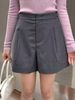  Quần sooc vải xám, đai tăng chỉnh 2 bên 