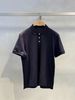  Áo polo xanh trơn Nam CC, 3 cúc trắng 