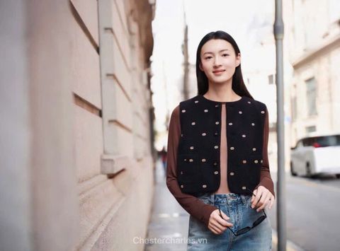  Áo ghile lông logo sắc màu 