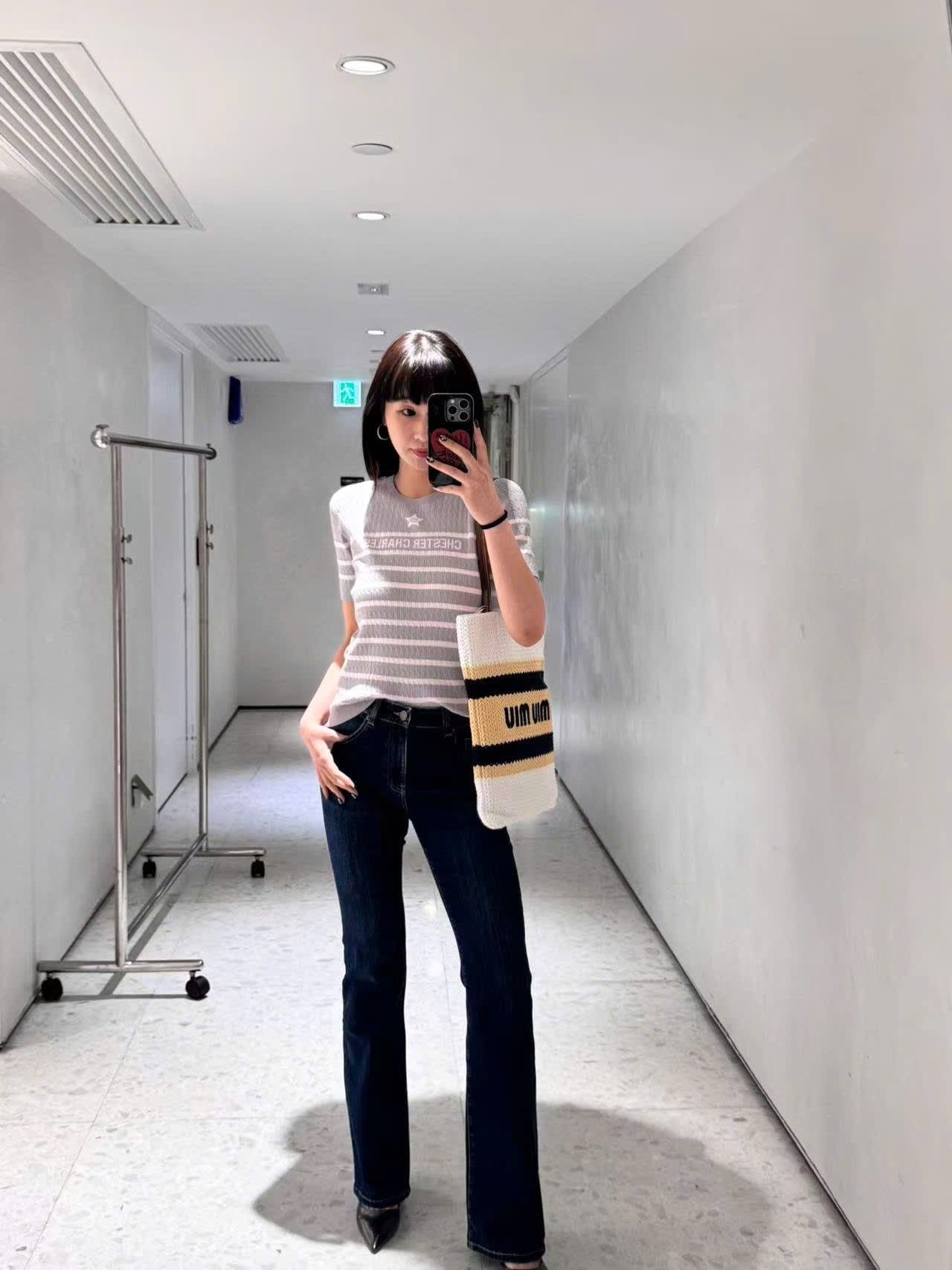  Quần jean 0709L2, xanh than đậm ống vẩy 