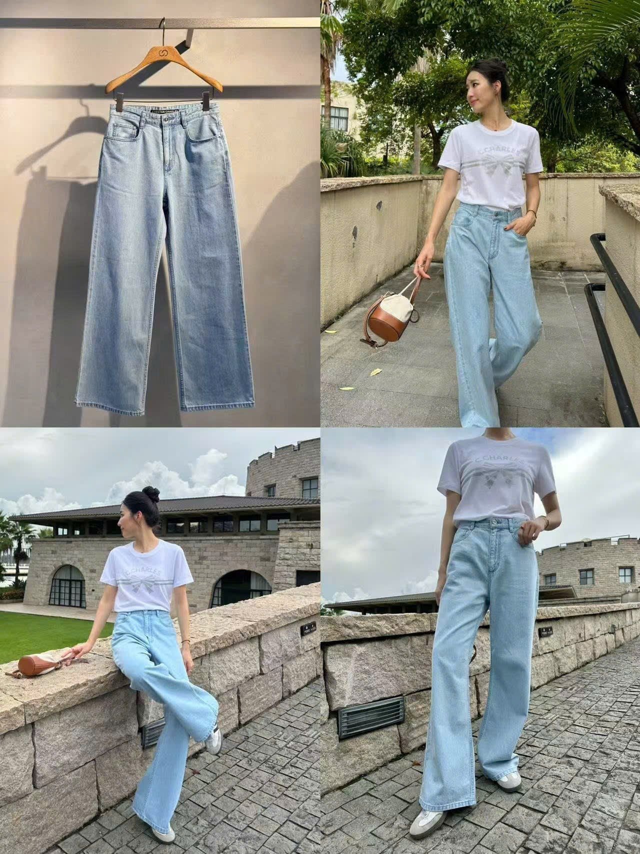  Quần Jean xanh bạc ss25 