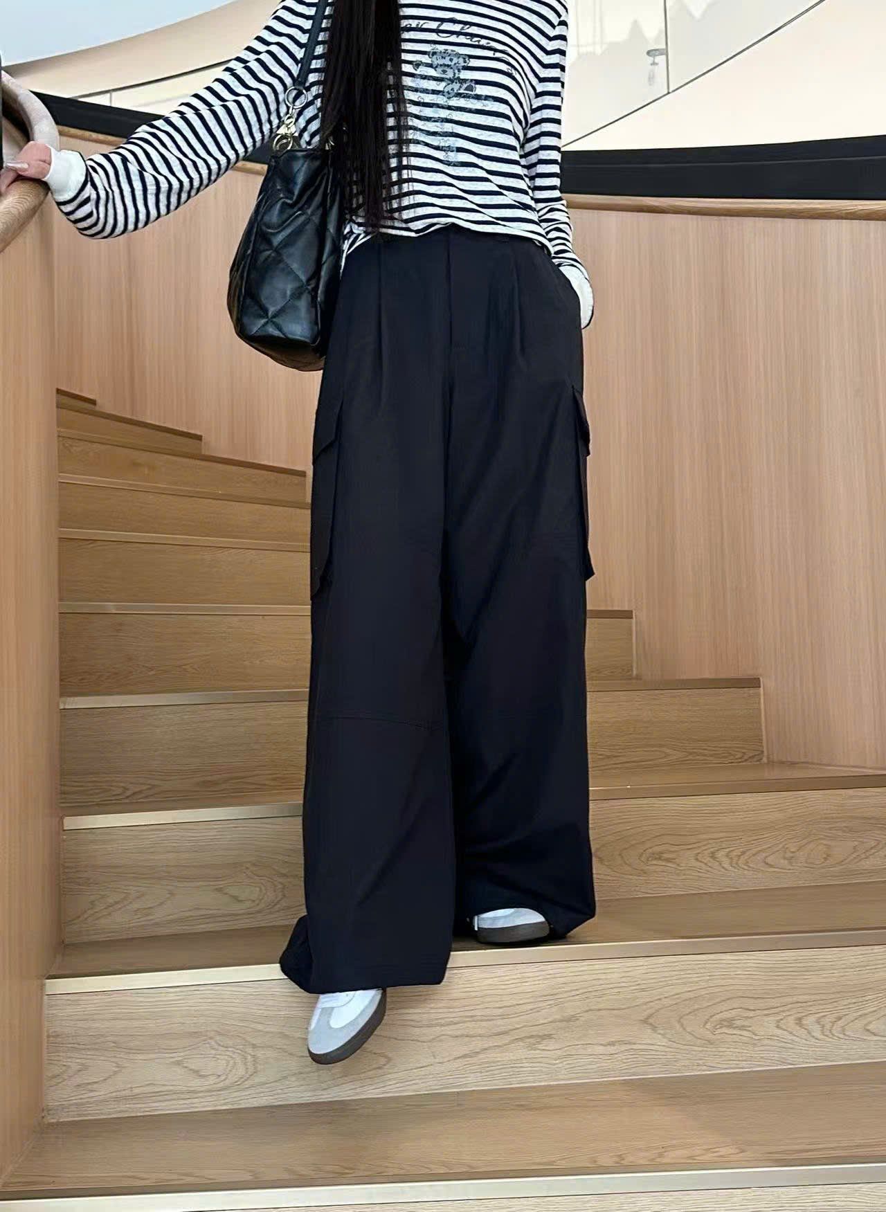  Quần túi hộp - Đen 