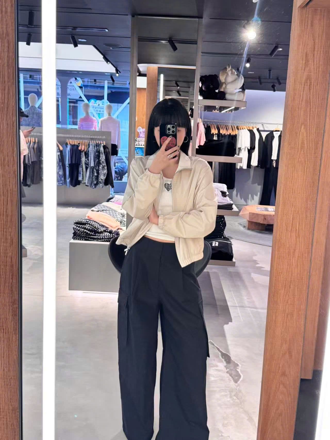  Quần túi hộp - Đen 