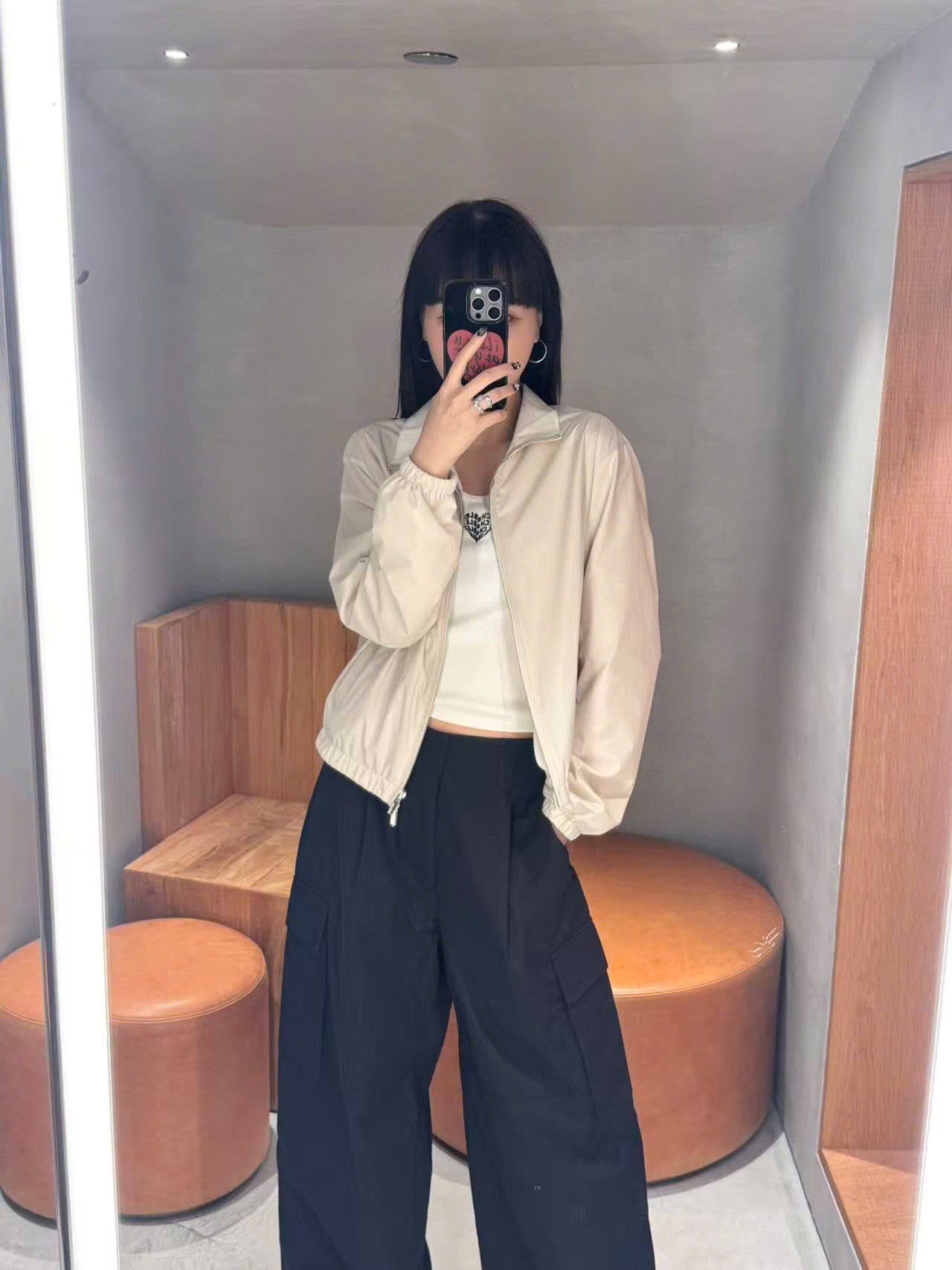  Quần túi hộp - Đen 