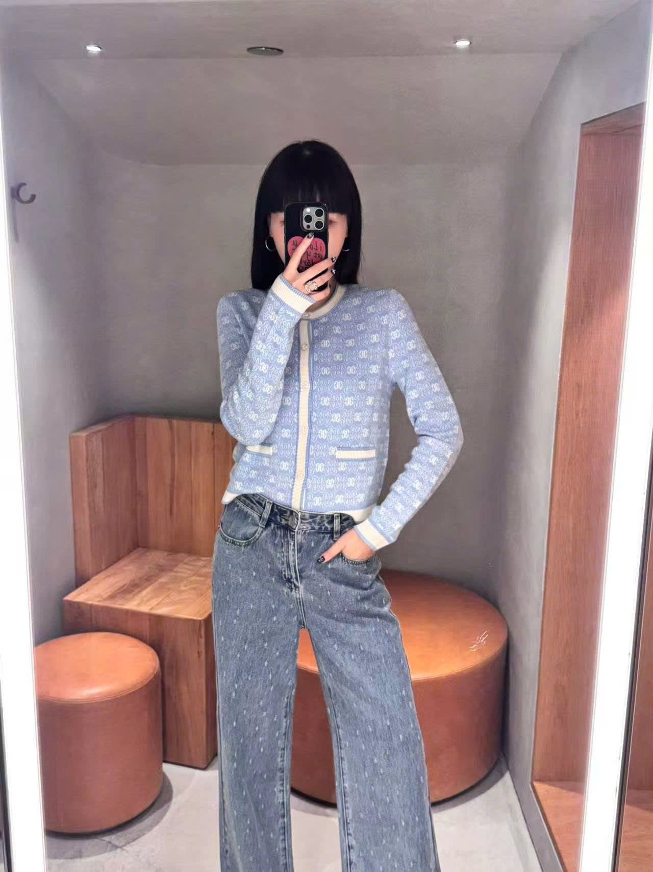  Áo CDG xanh biển full logo, viền trắng 