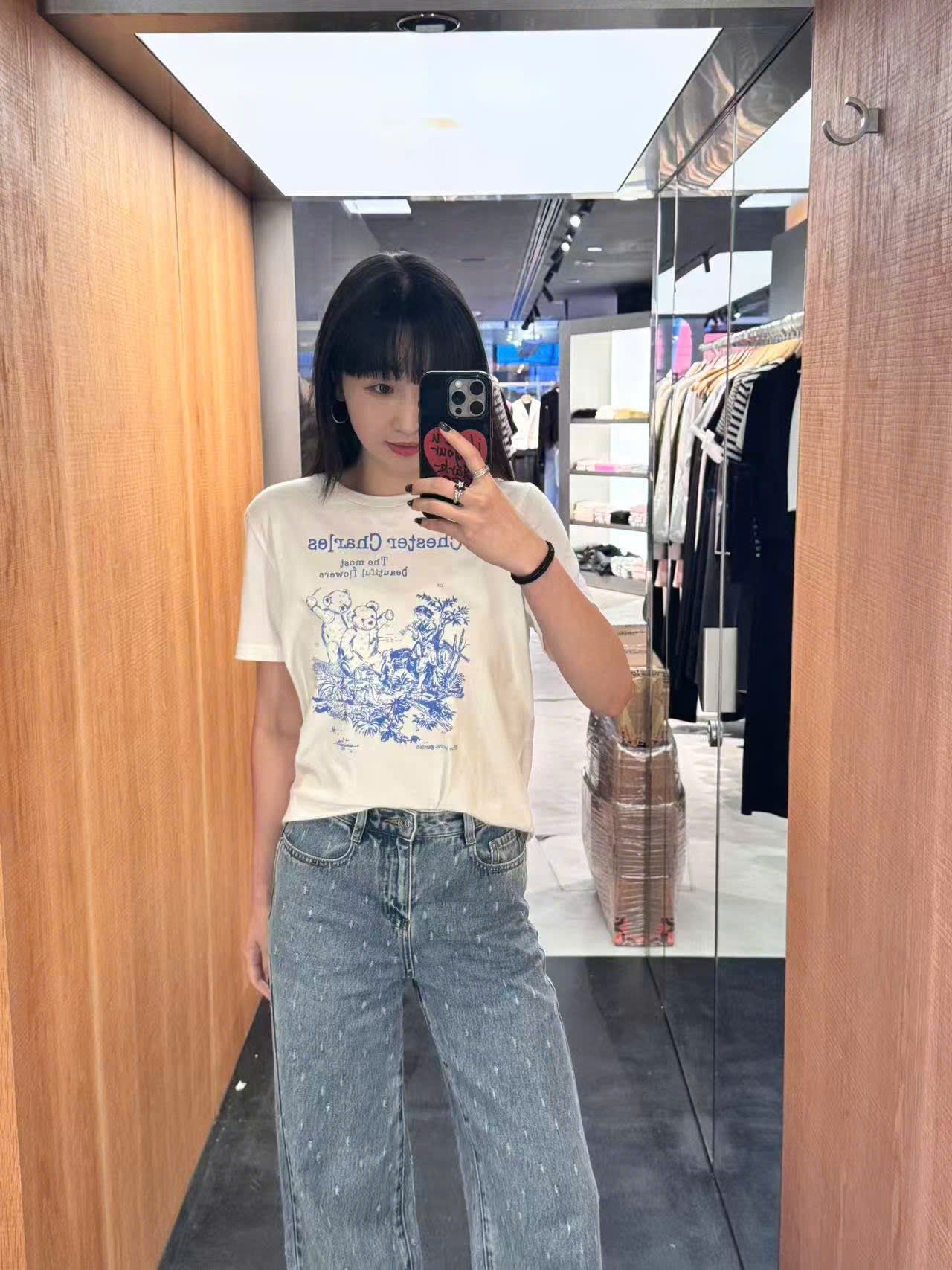  Quần jean xanh, wax hạt mưa 