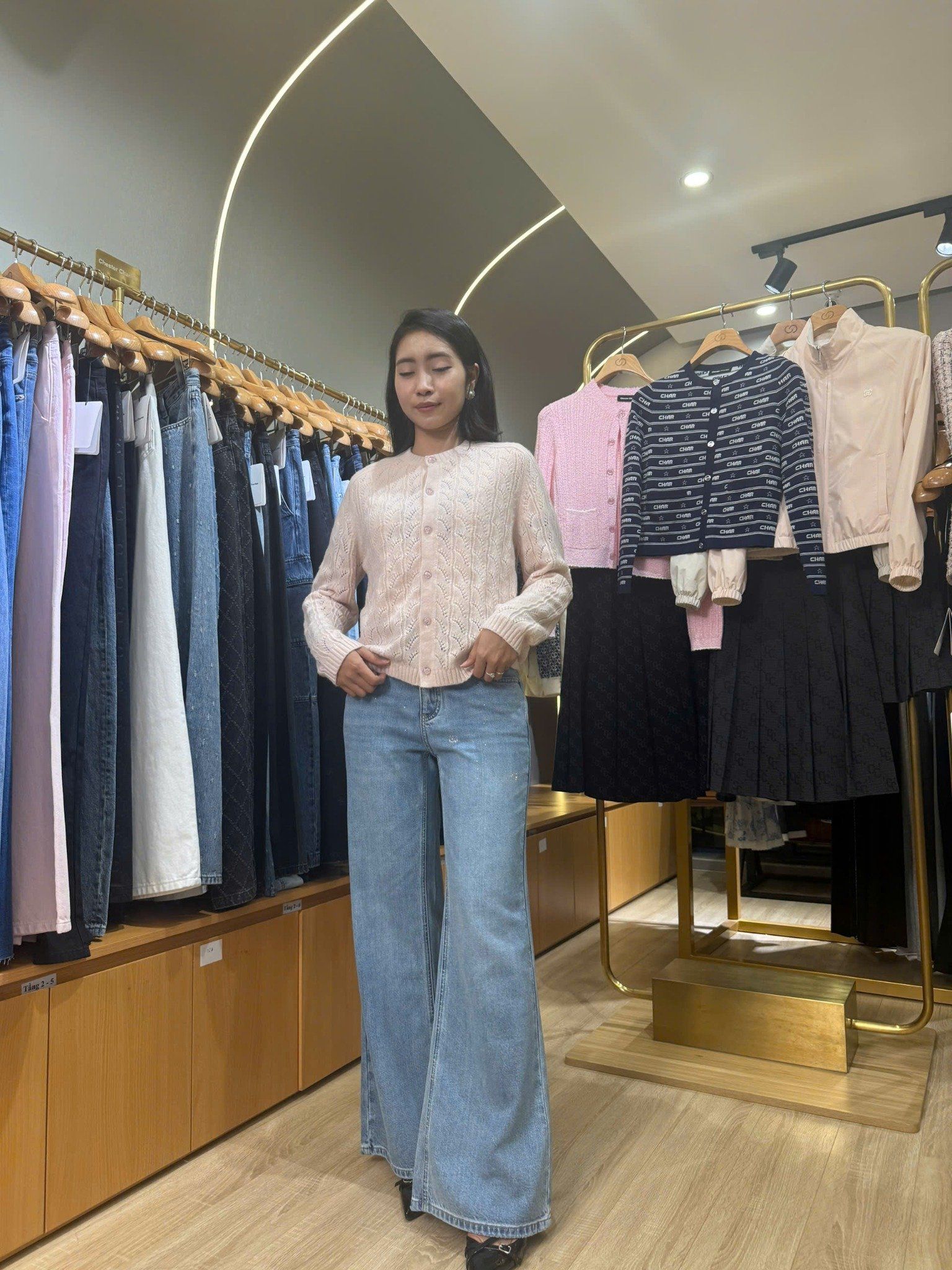  Áo CDG Hồng nhạt 