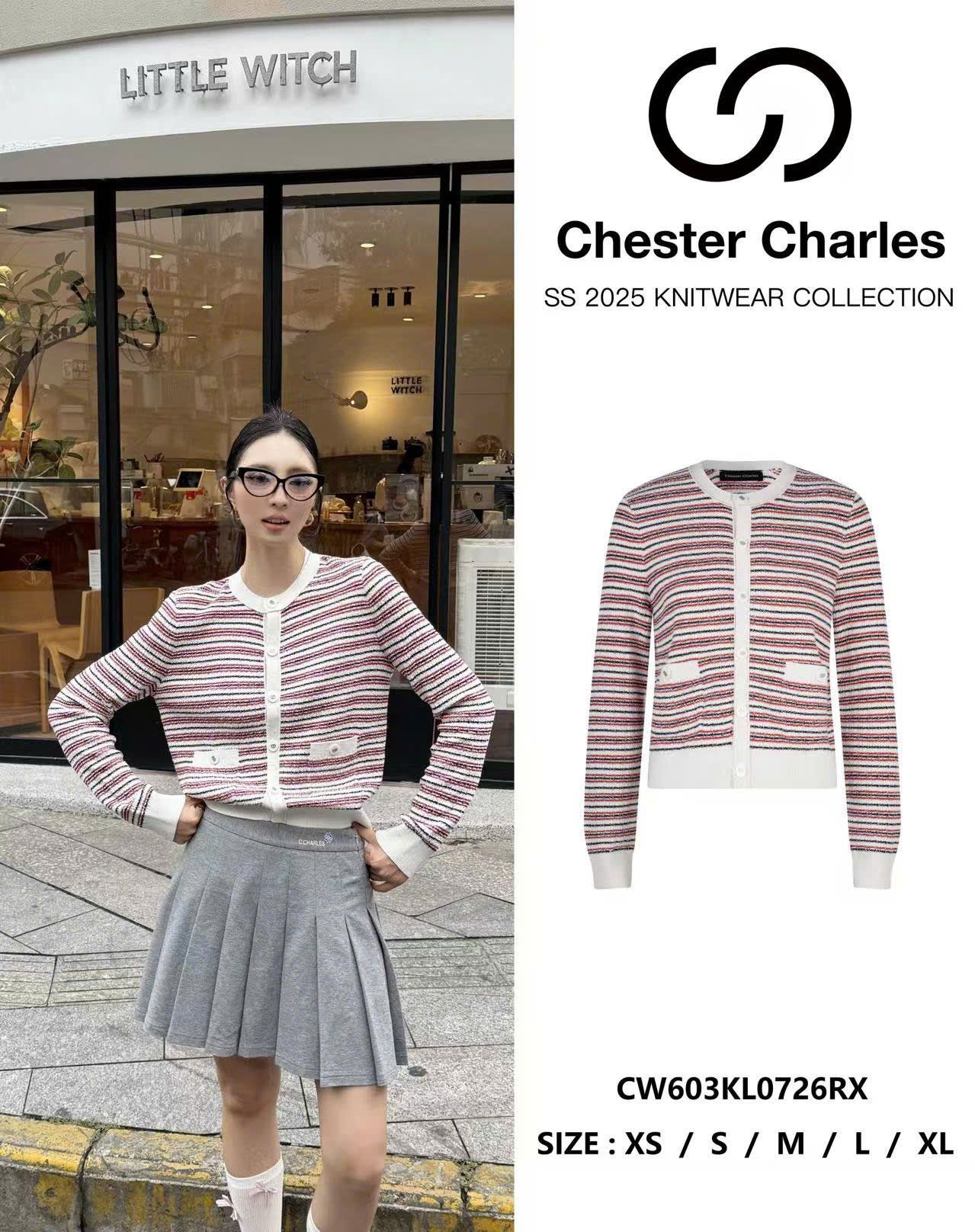  Áo CDG trẳng kẻ đỏ viền trắng 