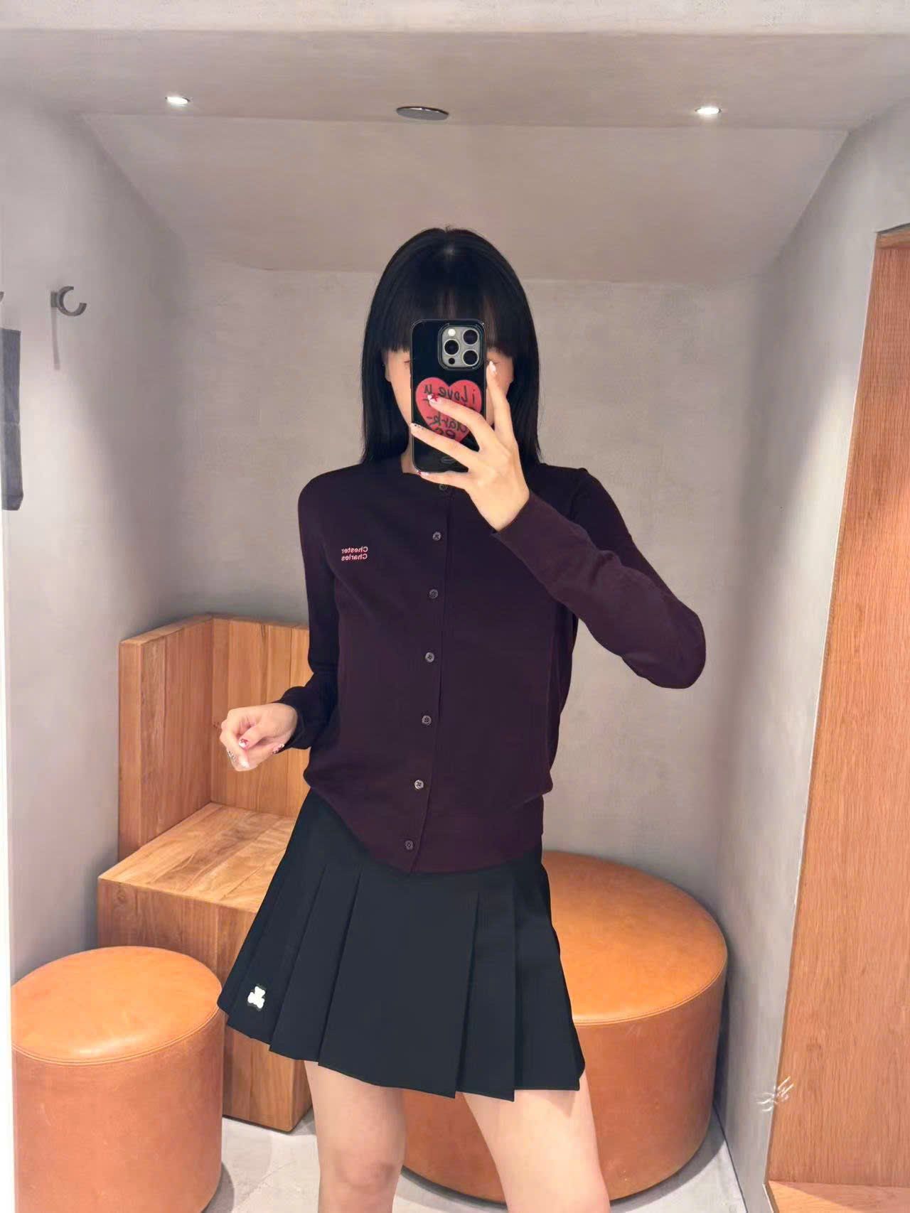  Áo CDG đỏ đun, logo chữ 1 bên 