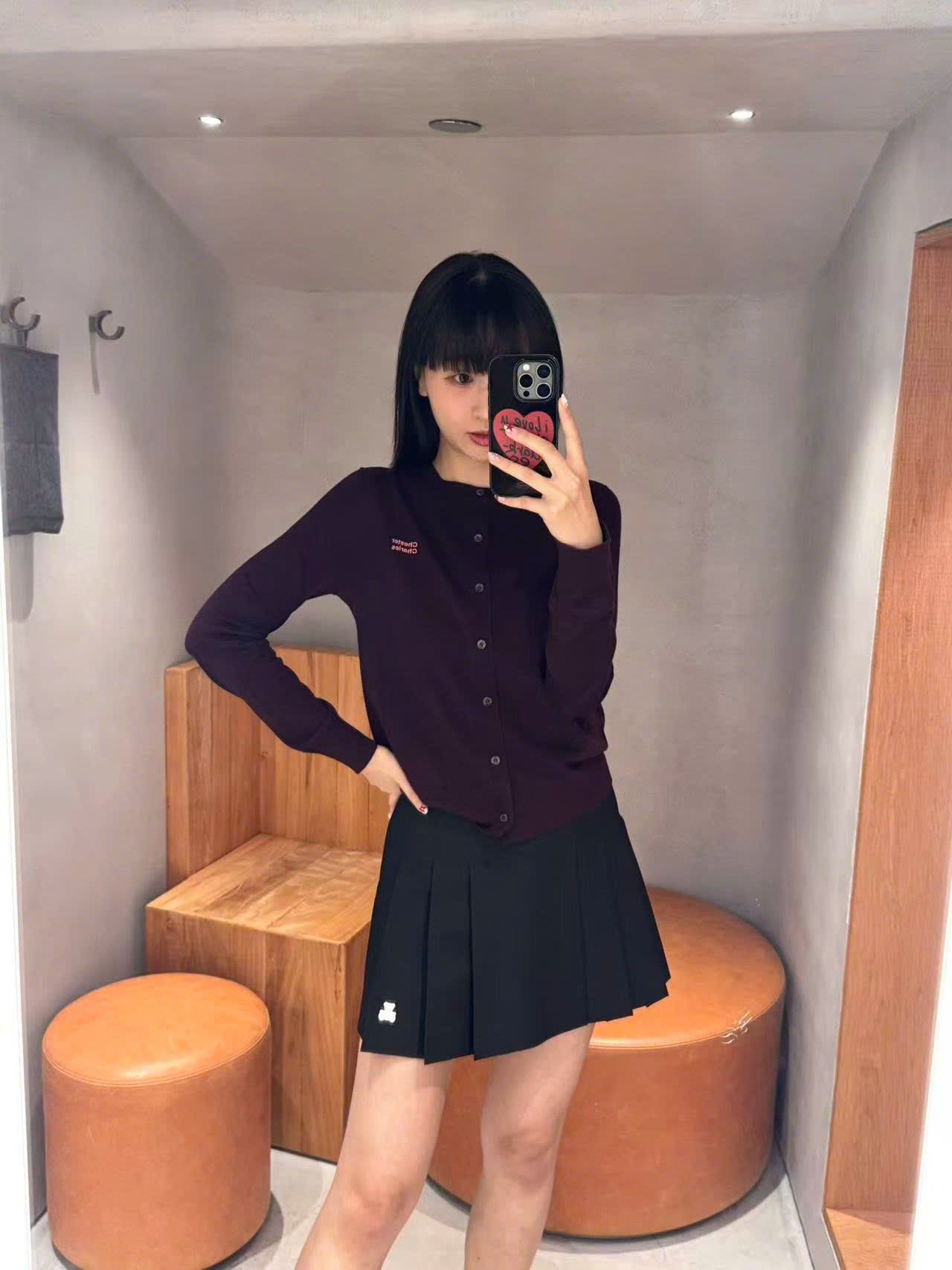  Áo CDG đỏ đun, logo chữ 1 bên 