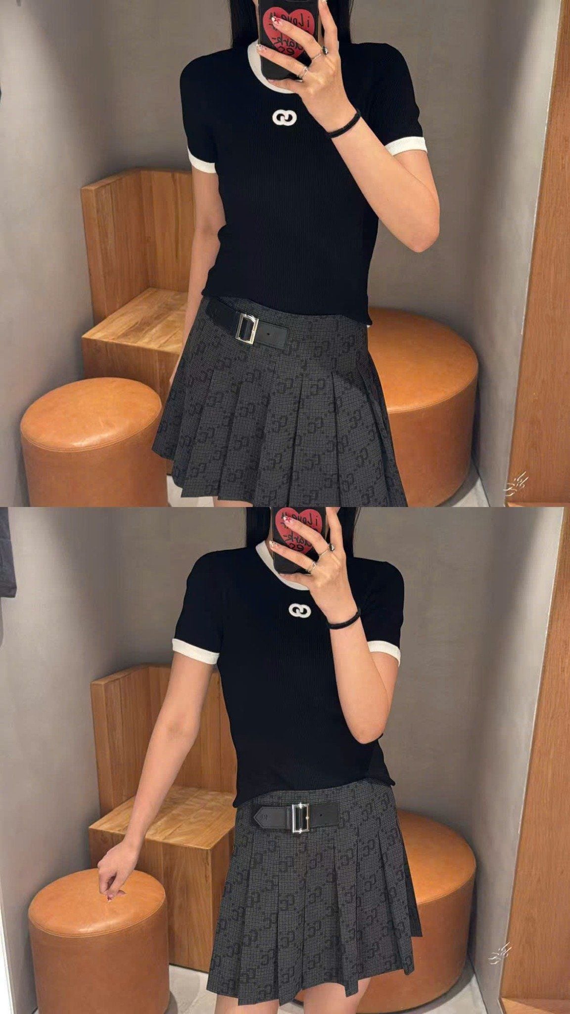  Áo đen mongtoghi viền trắng, logo nhỏ trắng ngực 