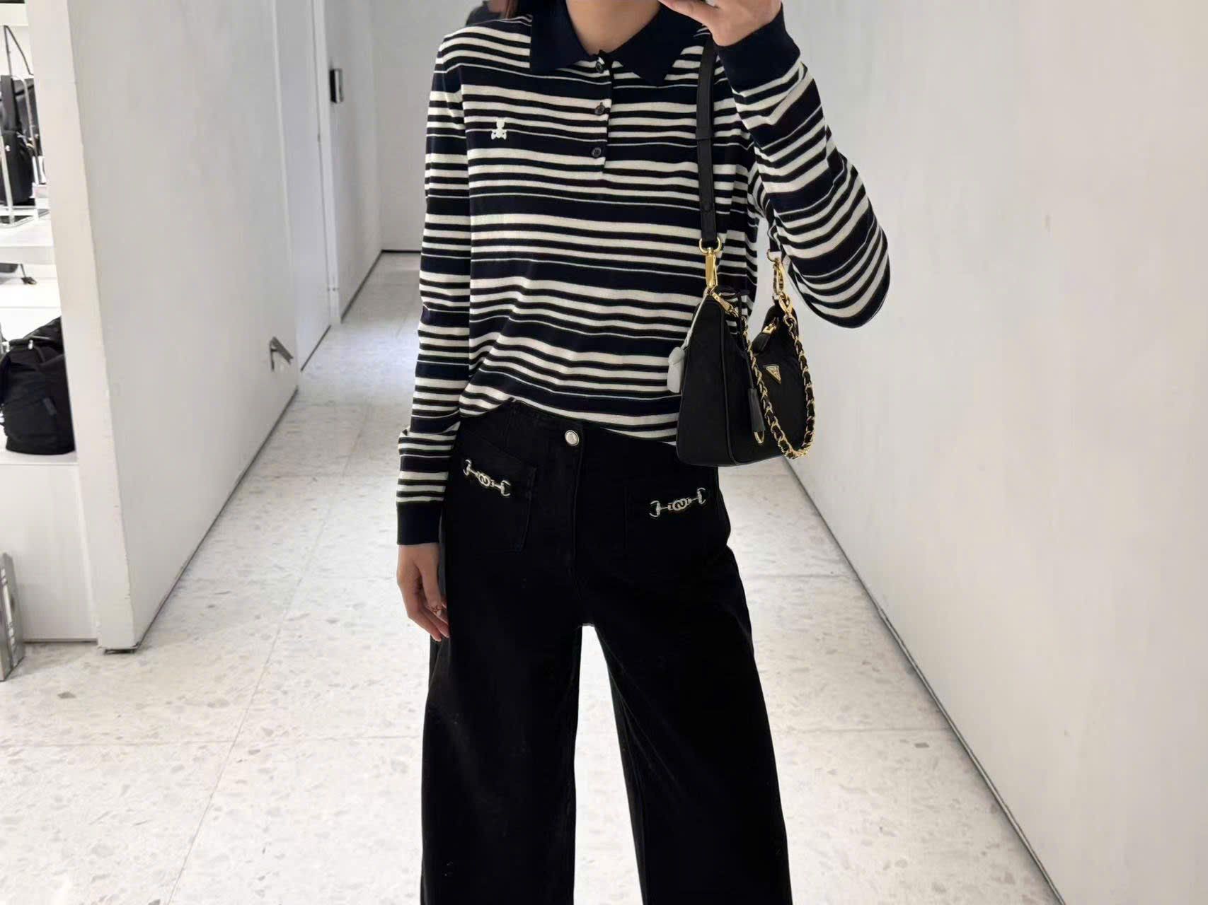  Quần jean đen tuyền - xích bạc 