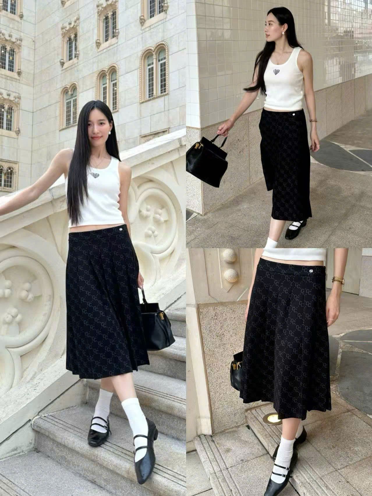  Áo tank top trắng tim ngực 