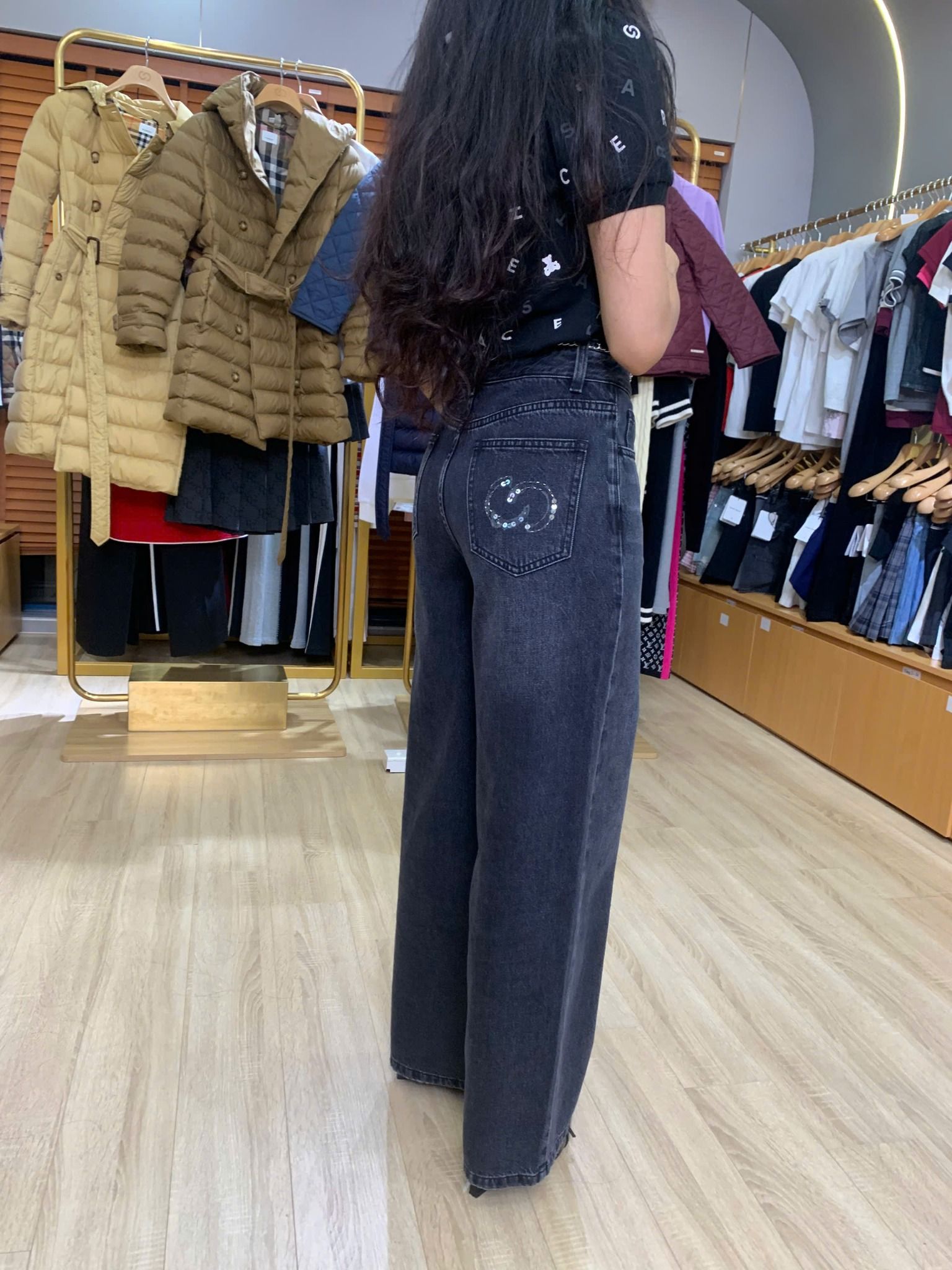  Quần jean mài kèm belt 