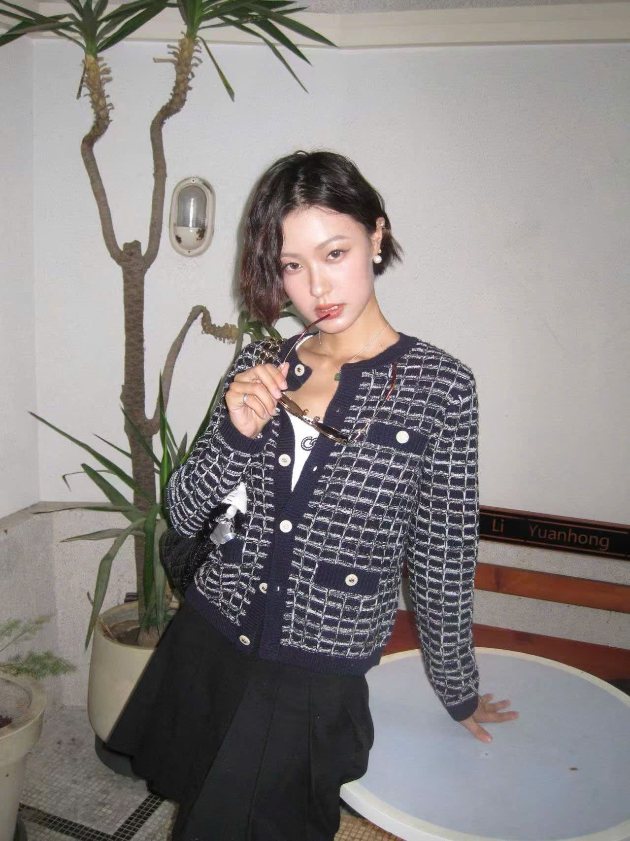  Áo CDG dài tay ô vuông 