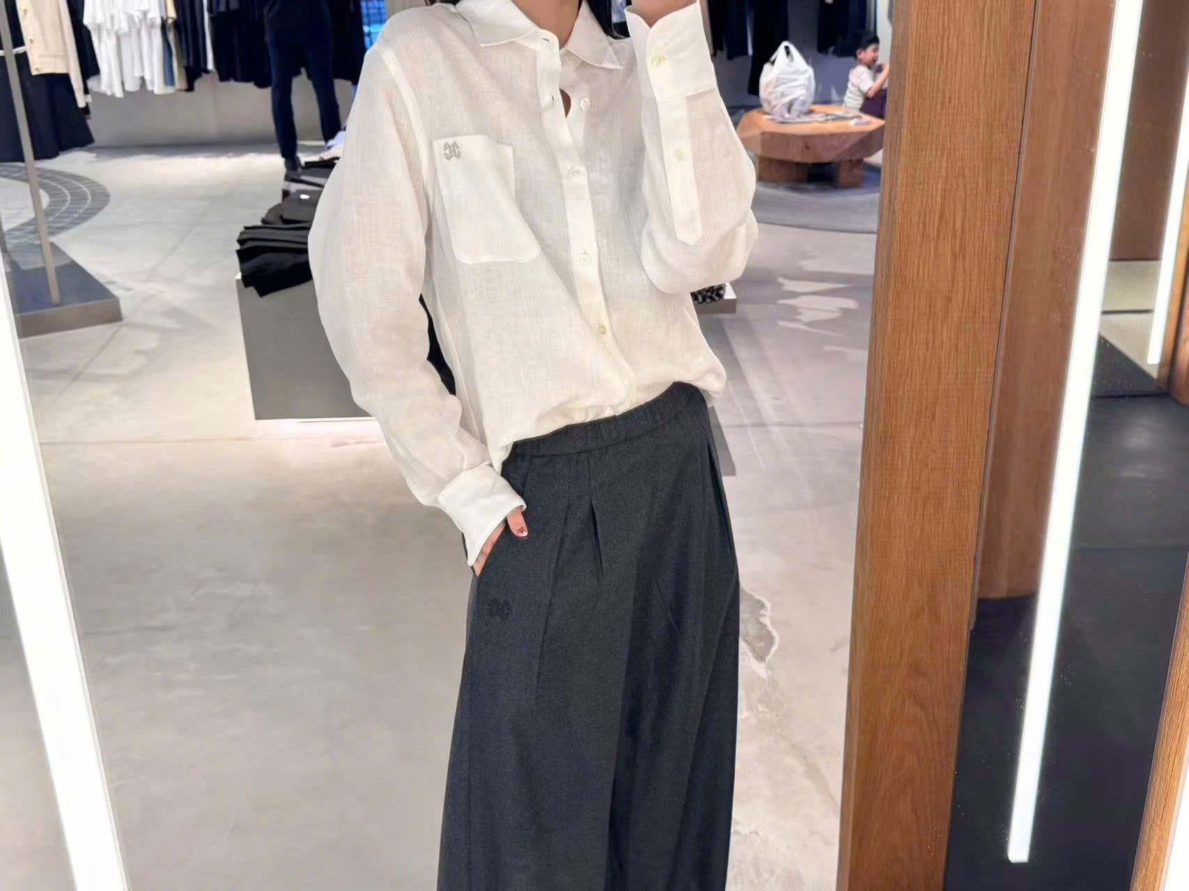  Quần vải ghi cạp chun WOOL 0737 