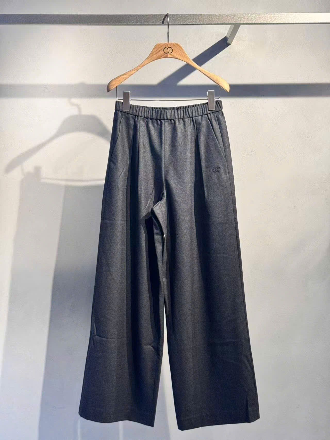  Quần vải ghi cạp chun WOOL 0737 