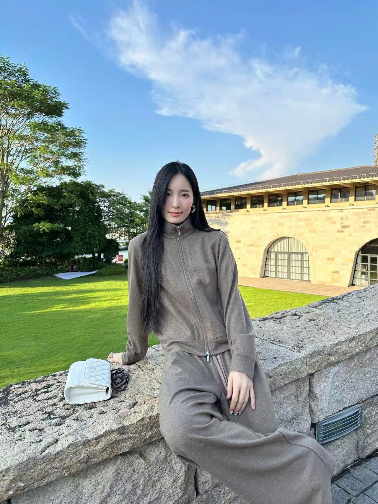  Quần len NÂU ,cạp chun dây rút (SET) 