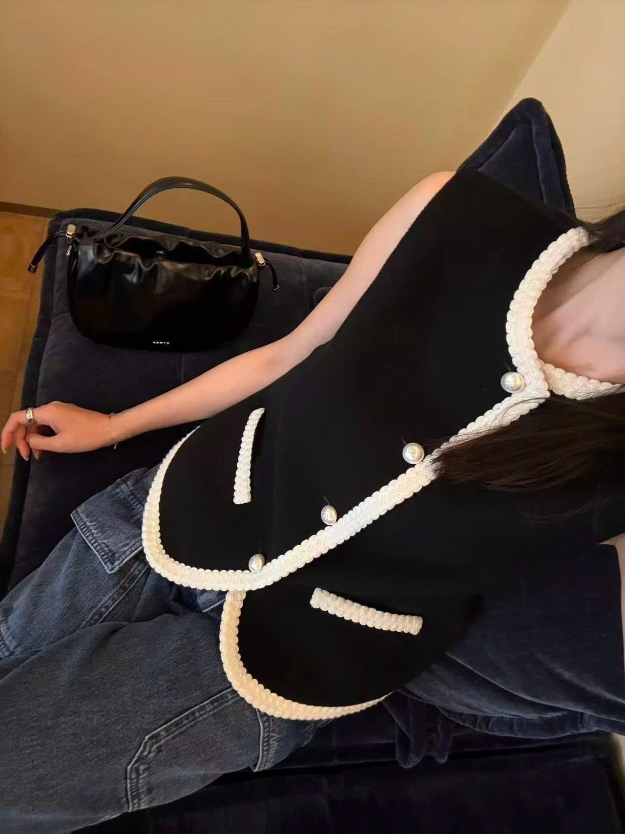  Quần jean túi hộp xanh đậm 