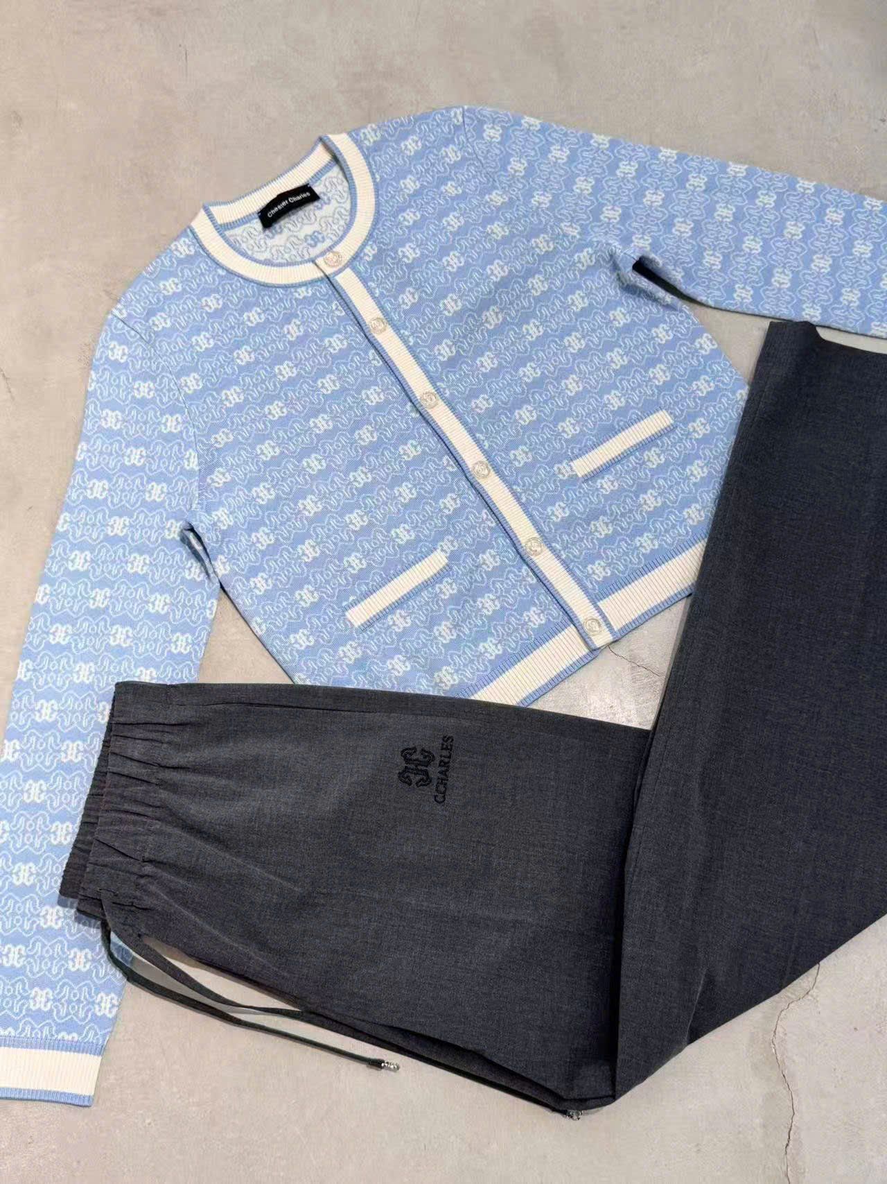  Quần vải cạp thun Màu xám 