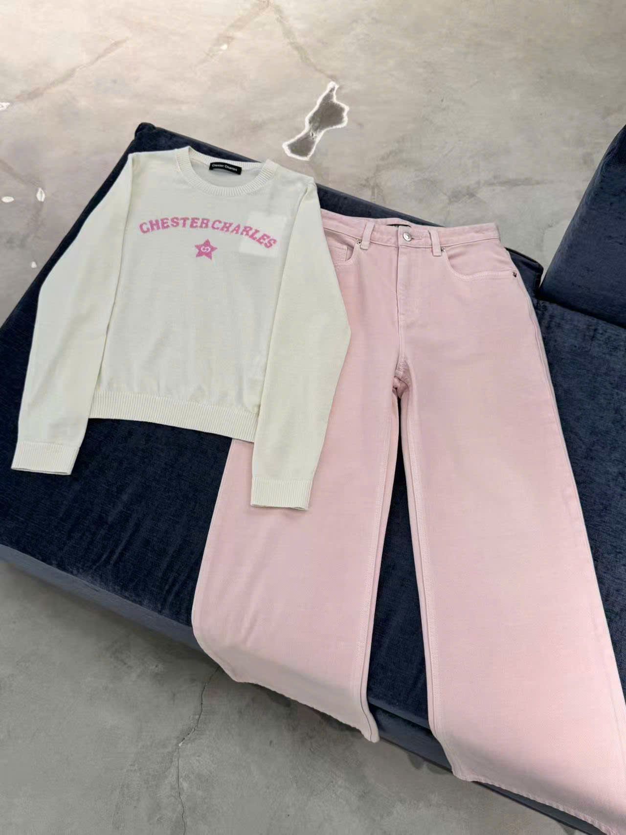  Áo kem dài tay chữ và sao hồng ngưc 