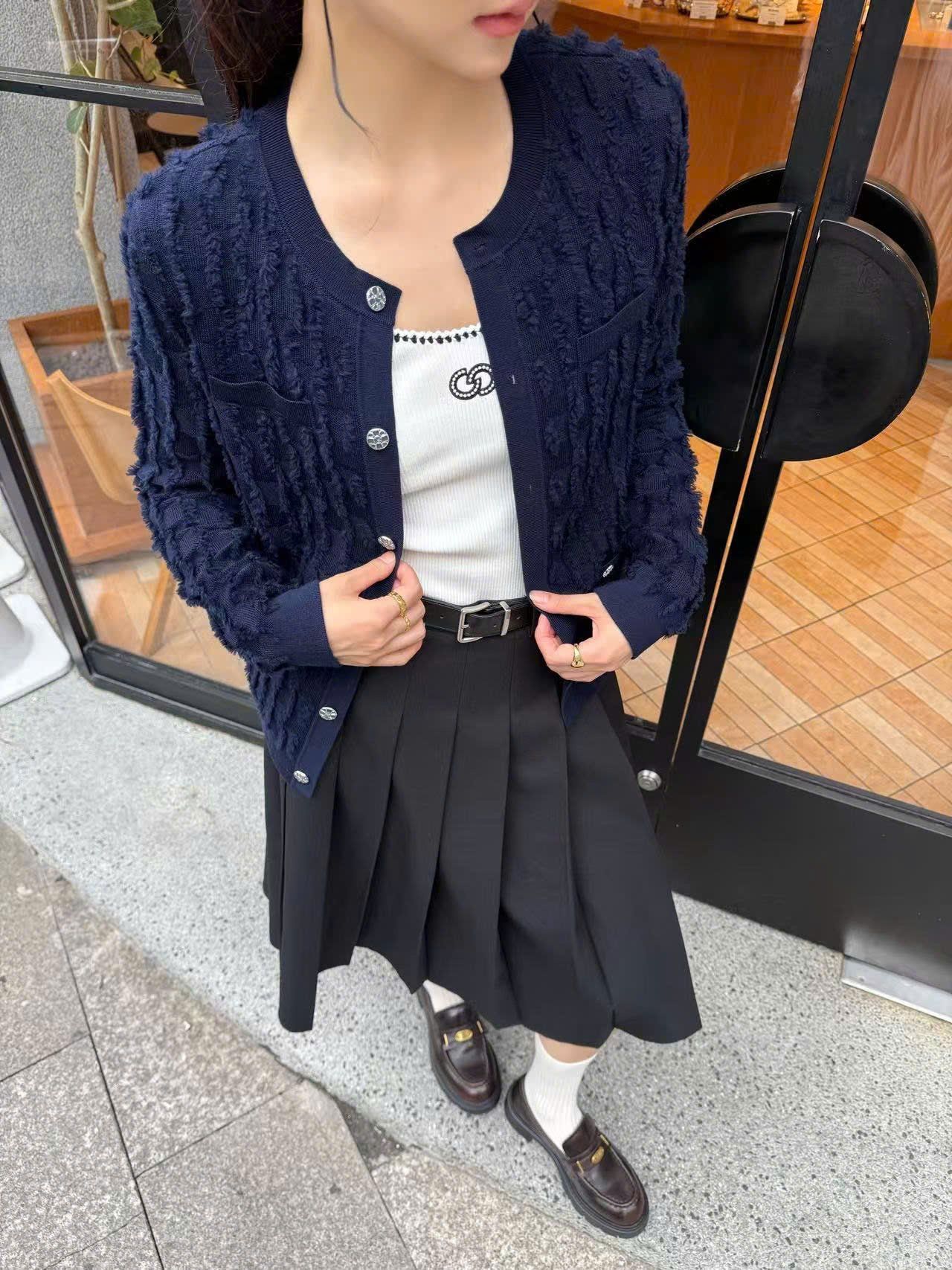  Áo CDG lông xanh navy new 25 