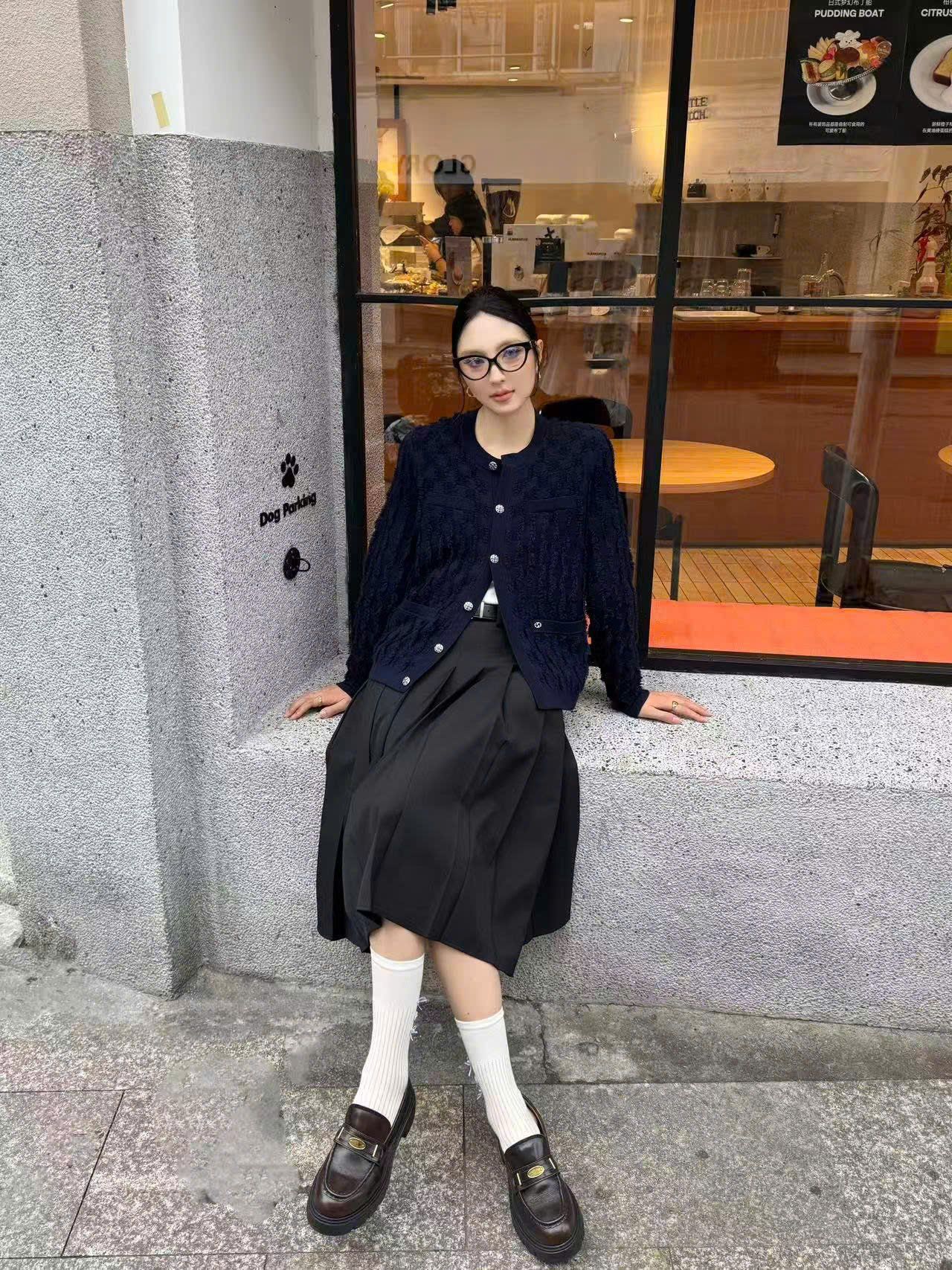  Áo CDG lông xanh navy new 25 