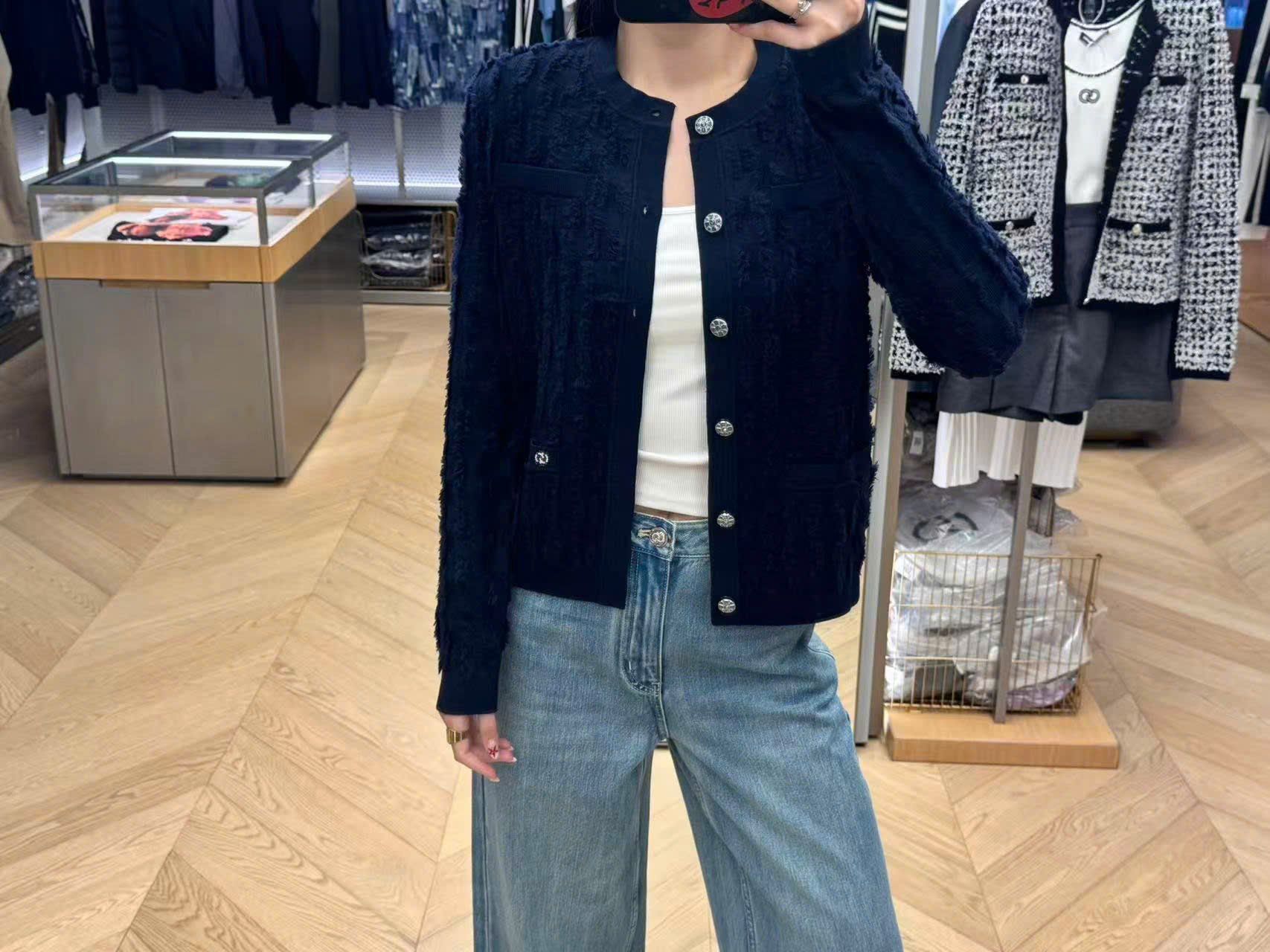  Áo CDG lông xanh navy new 25 