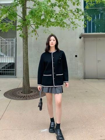  3.Áo khoác dạ Gấu ngực - Xanh đen 