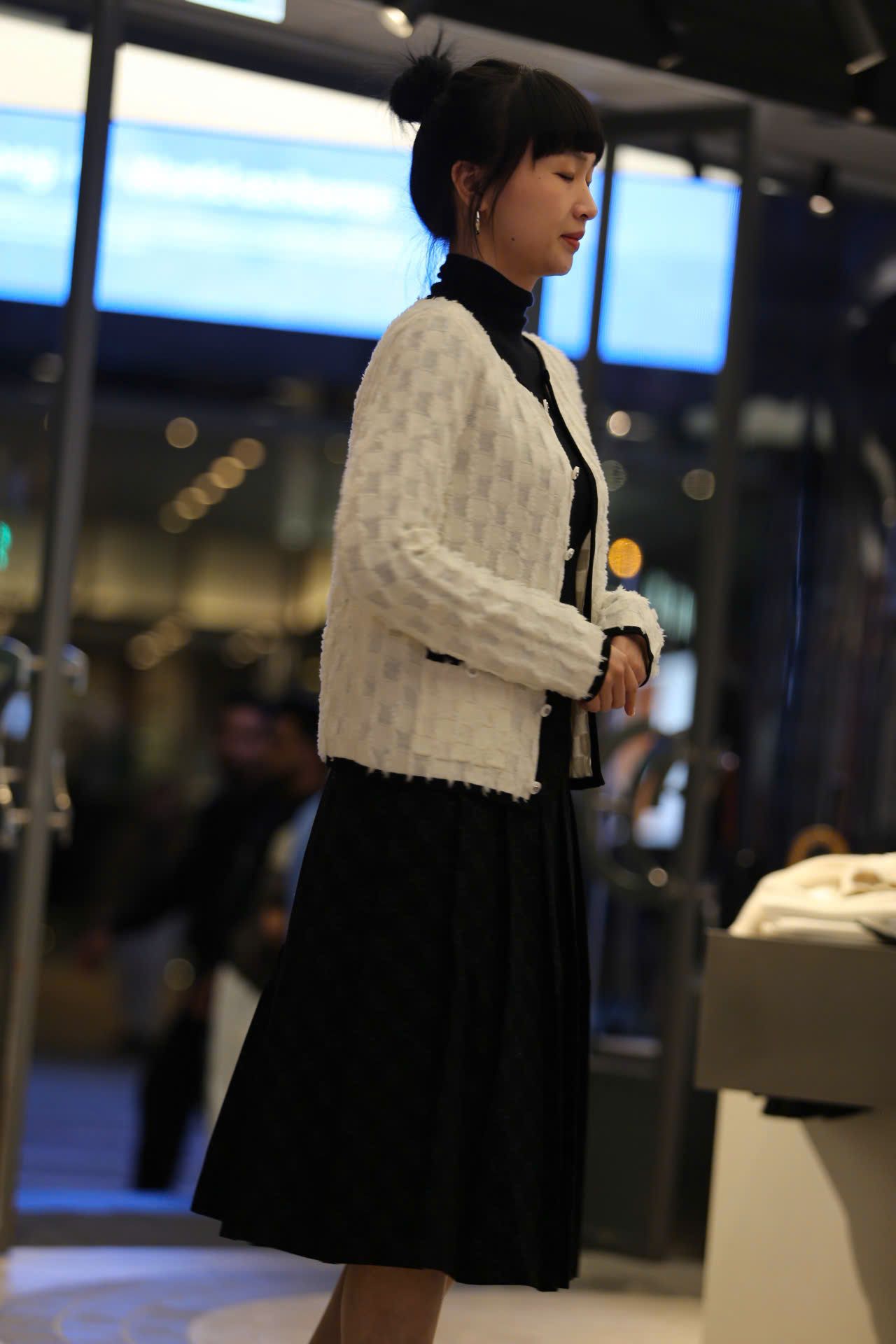  Áo CDG ô vuông trắng viền đen new25 