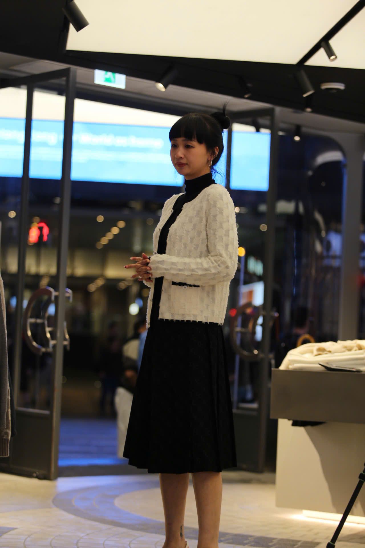  Áo CDG ô vuông trắng viền đen new25 