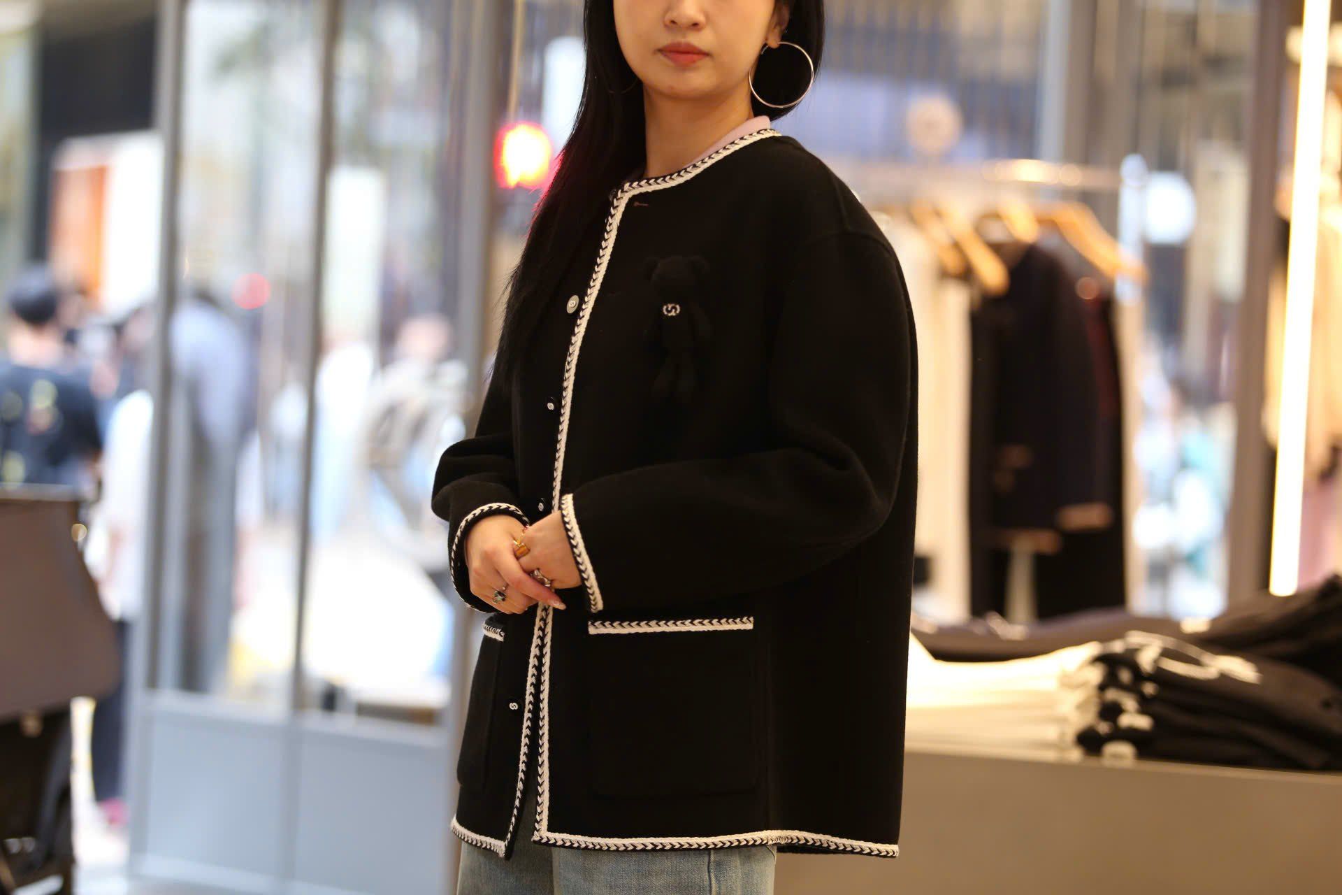  3.Áo khoác dạ Gấu ngực - Xanh đen 